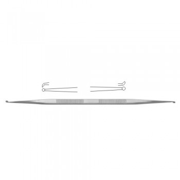 House Micro Ear Curette Stainless Steel, 14.5 cm - 5 3/4" Cup Size 1 / Cup Size 2 1.5 mm - 1.8 mm